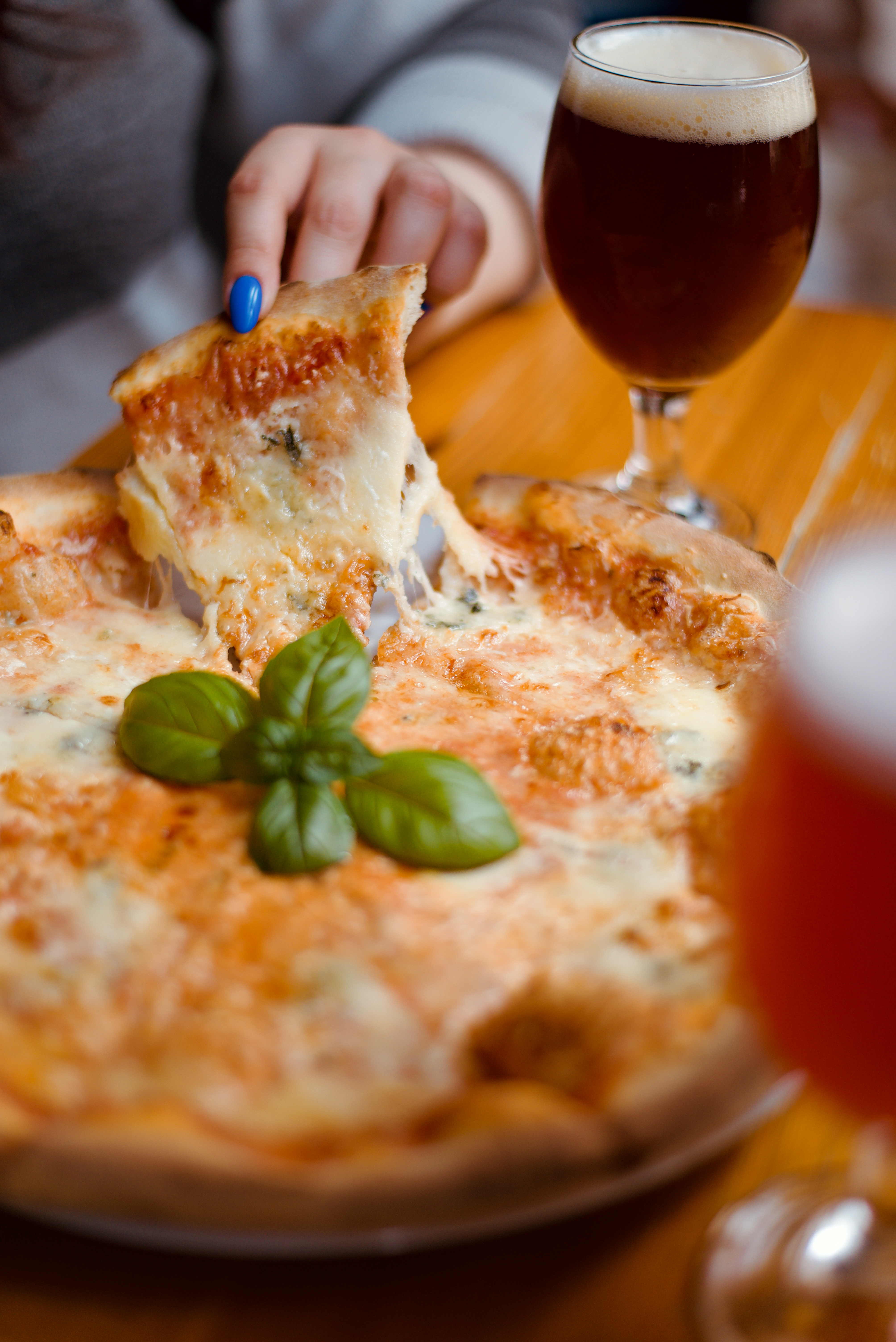 A photo of two pizzas